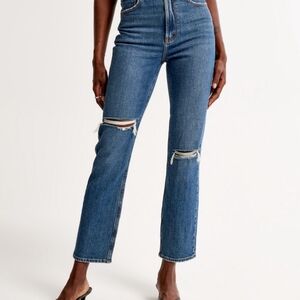 Abercrombie & Fitch Size 28S Curve Love Ankle Straight Ultra High Rise Jeans NWT